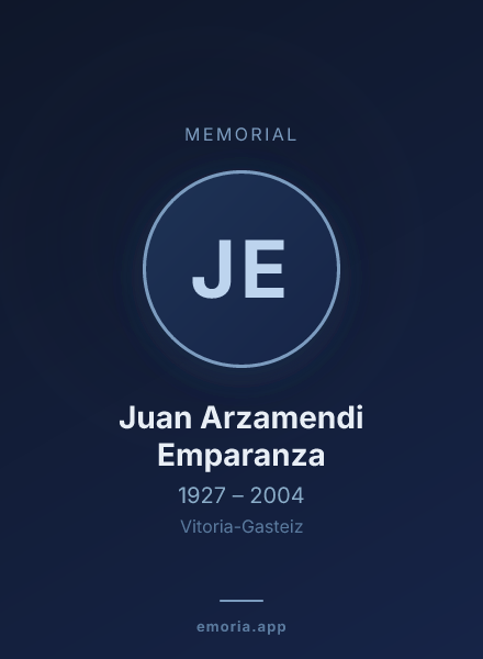 Memorial portrait of Juan Arzamendi Emparanza