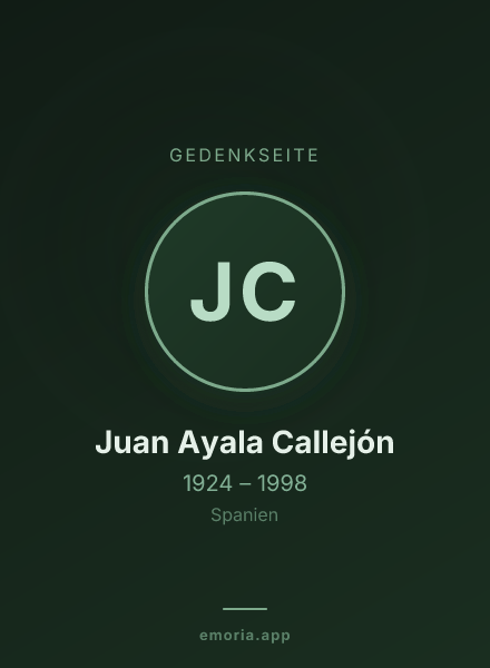 Gedenkportrait von Juan Ayala Callejón