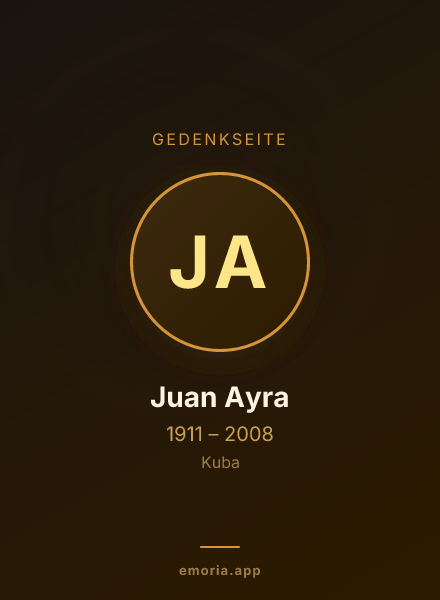 Gedenkportrait von Juan Ayra