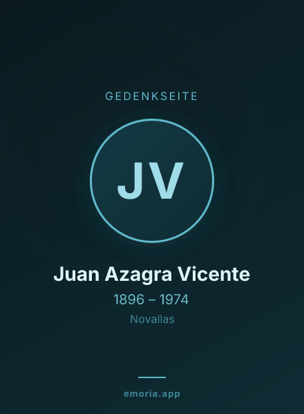 Gedenkportrait von Juan Azagra Vicente