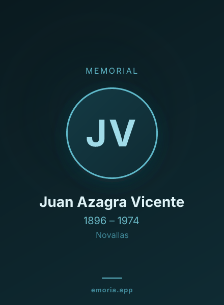 Memorial portrait of Juan Azagra Vicente