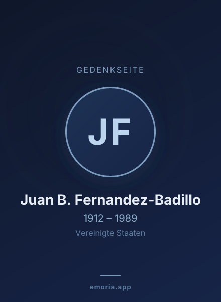 Gedenkportrait von Juan B. Fernandez-Badillo