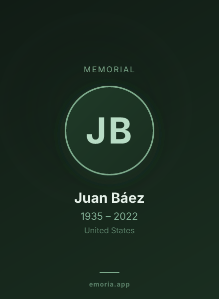 Memorial portrait of Juan Báez