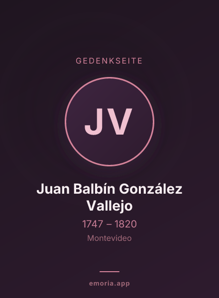 Gedenkportrait von Juan Balbín González Vallejo