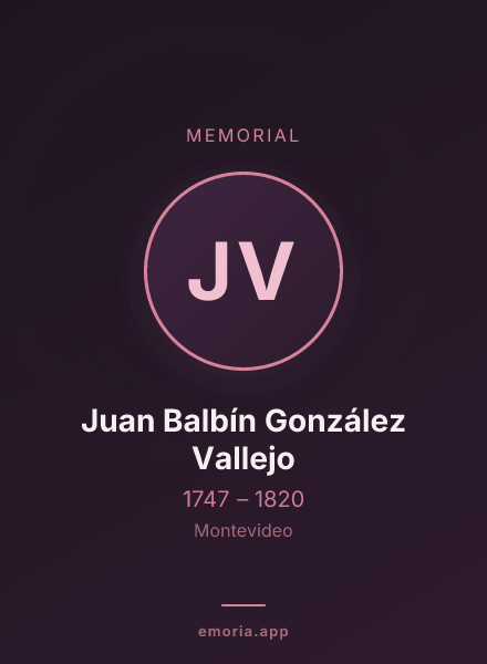 Memorial portrait of Juan Balbín González Vallejo