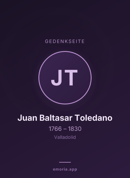 Gedenkportrait von Juan Baltasar Toledano