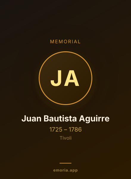 Memorial portrait of Juan Bautista Aguirre