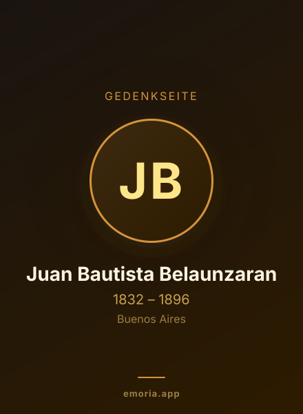 Gedenkportrait von Juan Bautista Belaunzaran