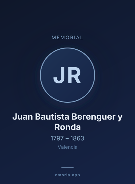 Memorial portrait of Juan Bautista Berenguer y Ronda