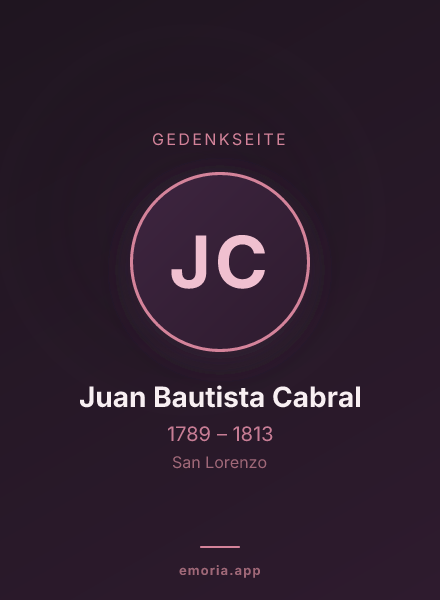 Gedenkportrait von Juan Bautista Cabral