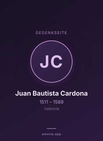 Gedenkportrait von Juan Bautista Cardona