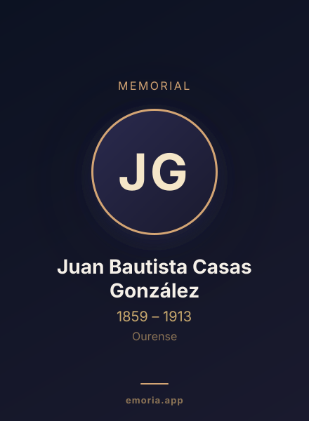 Memorial portrait of Juan Bautista Casas González
