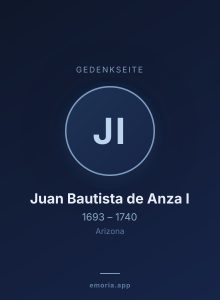 Gedenkportrait von Juan Bautista de Anza I