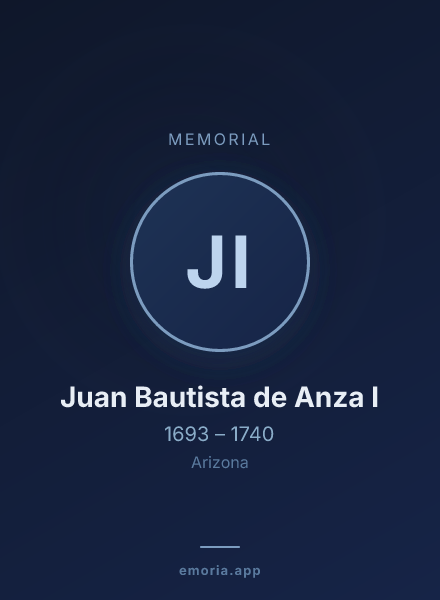 Memorial portrait of Juan Bautista de Anza I