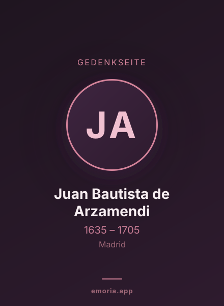 Gedenkportrait von Juan Bautista de Arzamendi