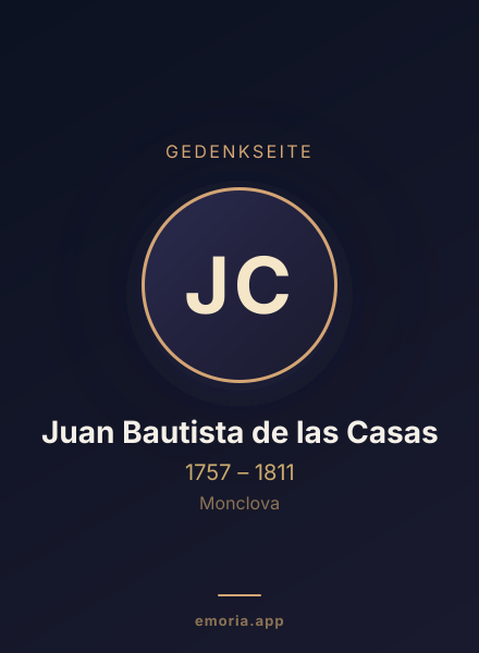 Gedenkportrait von Juan Bautista de las Casas