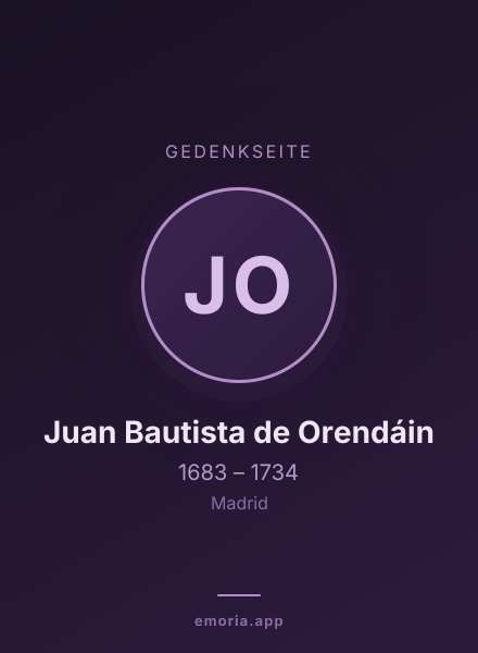 Gedenkportrait von Juan Bautista de Orendáin