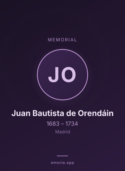 Memorial portrait of Juan Bautista de Orendáin