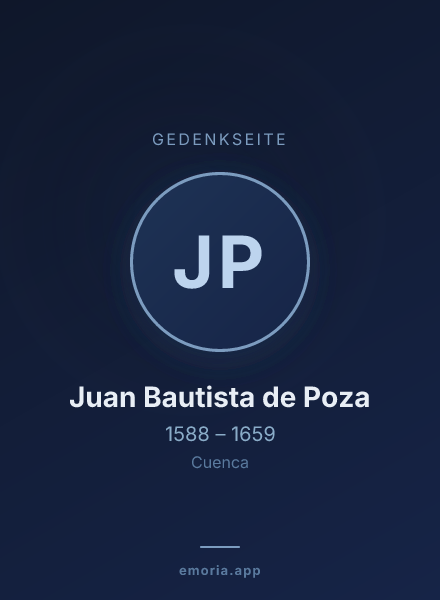 Gedenkportrait von Juan Bautista de Poza