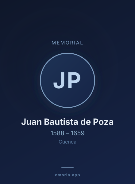 Memorial portrait of Juan Bautista de Poza