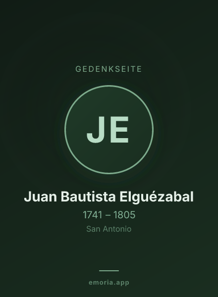 Gedenkportrait von Juan Bautista Elguézabal