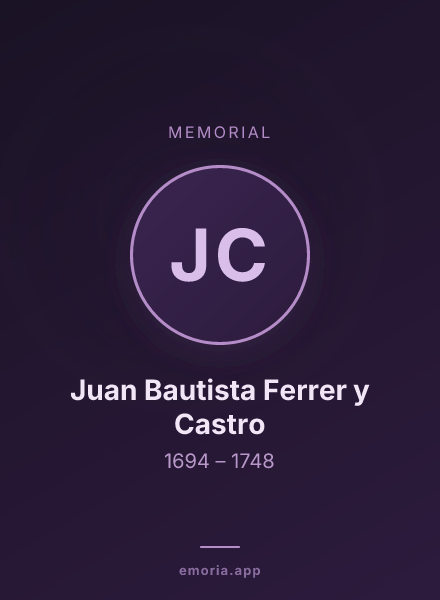 Memorial portrait of Juan Bautista Ferrer y Castro