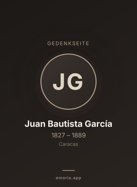 Gedenkportrait von Juan Bautista García