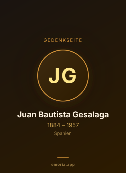 Gedenkportrait von Juan Bautista Gesalaga