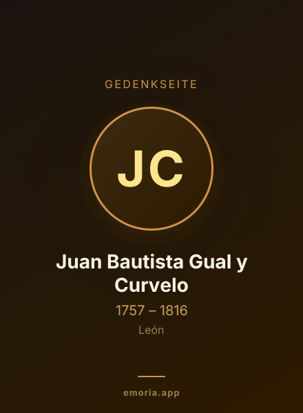 Gedenkportrait von Juan Bautista Gual y Curvelo