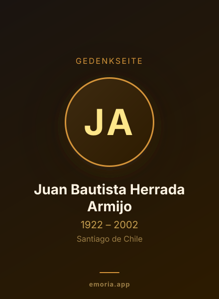 Gedenkportrait von Juan Bautista Herrada Armijo