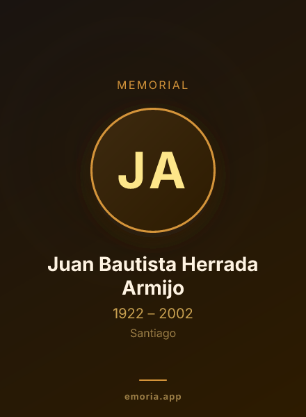 Memorial portrait of Juan Bautista Herrada Armijo