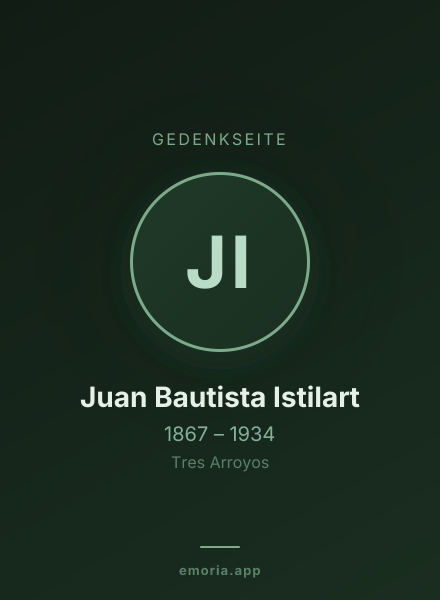 Gedenkportrait von Juan Bautista Istilart