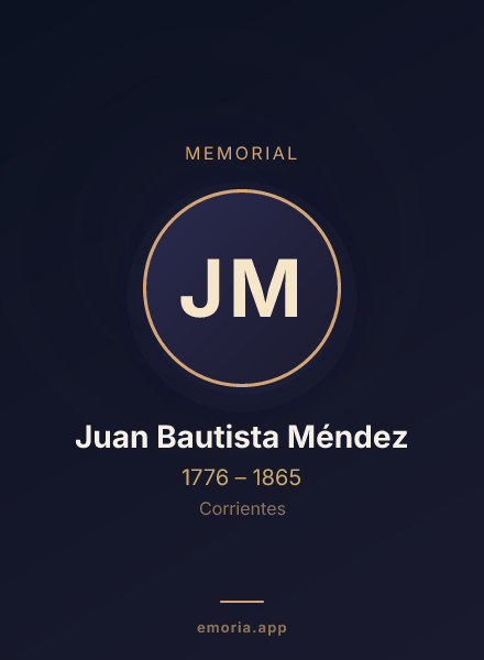Memorial portrait of Juan Bautista Méndez
