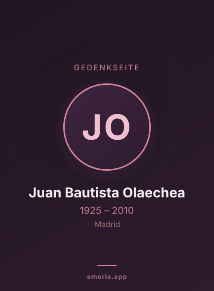 Gedenkportrait von Juan Bautista Olaechea