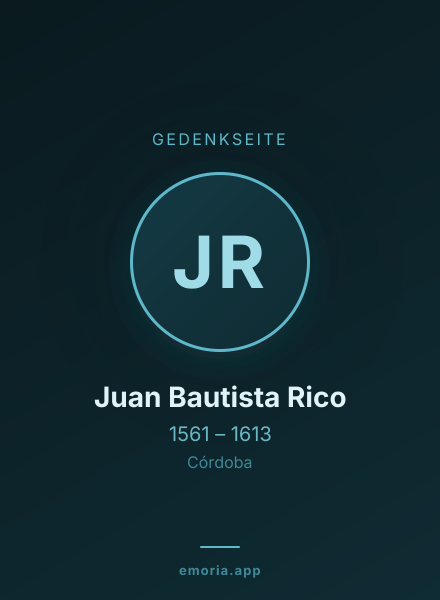 Gedenkportrait von Juan Bautista Rico