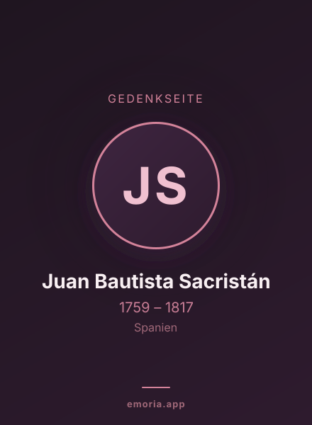 Gedenkportrait von Juan Bautista Sacristán