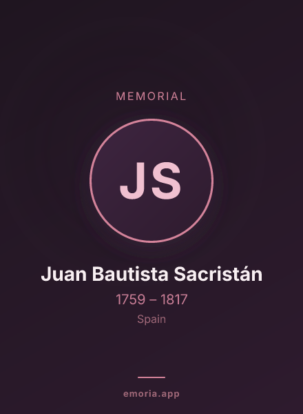 Memorial portrait of Juan Bautista Sacristán