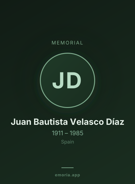Memorial portrait of Juan Bautista Velasco Díaz