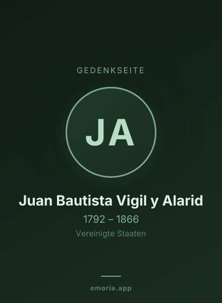 Gedenkportrait von Juan Bautista Vigil y Alarid