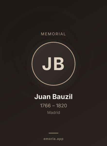 Memorial portrait of Juan Bauzil