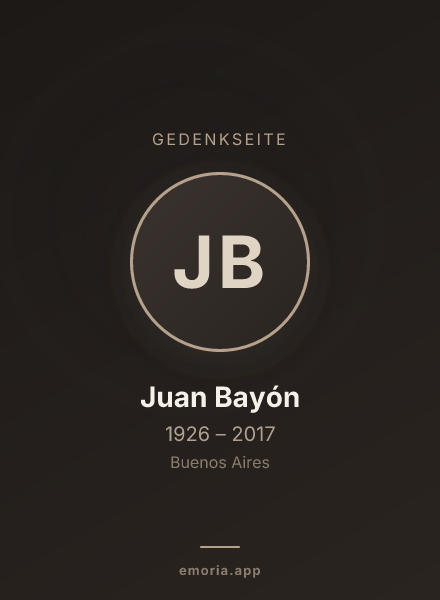 Gedenkportrait von Juan Bayón