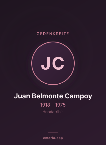 Gedenkportrait von Juan Belmonte Campoy