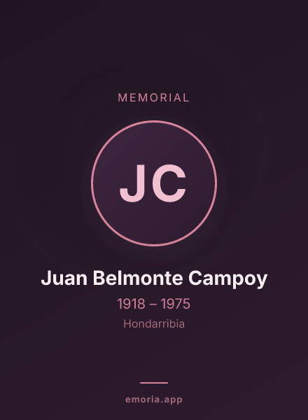 Memorial portrait of Juan Belmonte Campoy