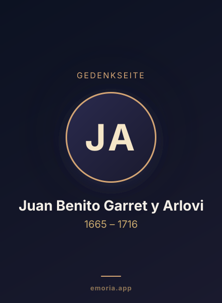 Gedenkportrait von Juan Benito Garret y Arlovi