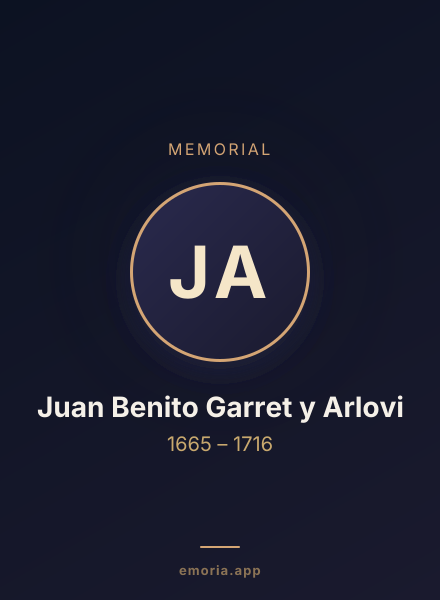 Memorial portrait of Juan Benito Garret y Arlovi