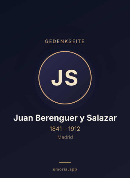 Gedenkportrait von Juan Berenguer y Salazar