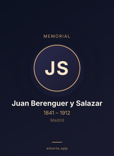 Memorial portrait of Juan Berenguer y Salazar