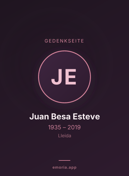 Gedenkportrait von Juan Besa Esteve