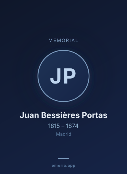 Memorial portrait of Juan Bessières Portas