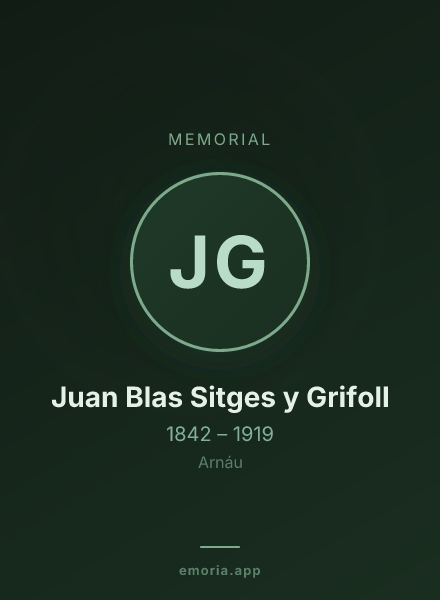 Memorial portrait of Juan Blas Sitges y Grifoll